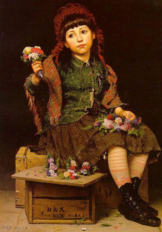 John George Brown Buy a Posy Norge oil painting art